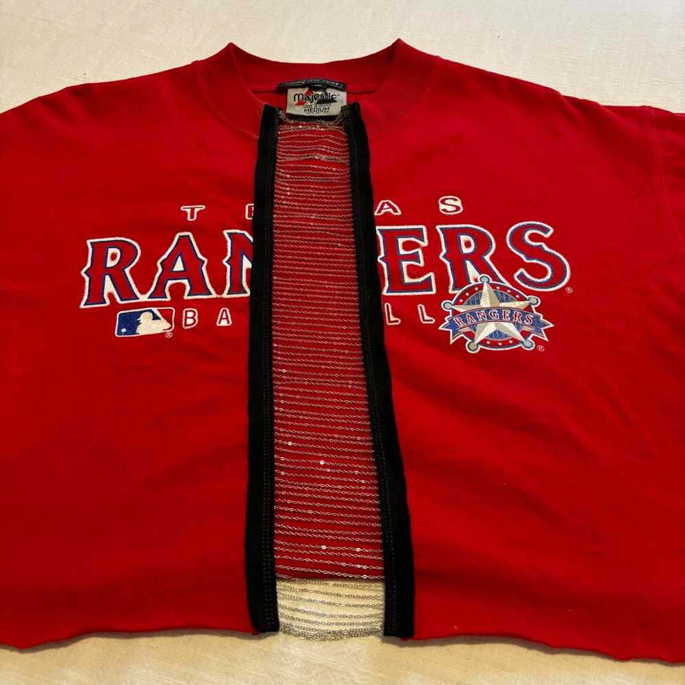 Vintage Texas Rangers Trendy and Tipsy Cropped Tee - image 2