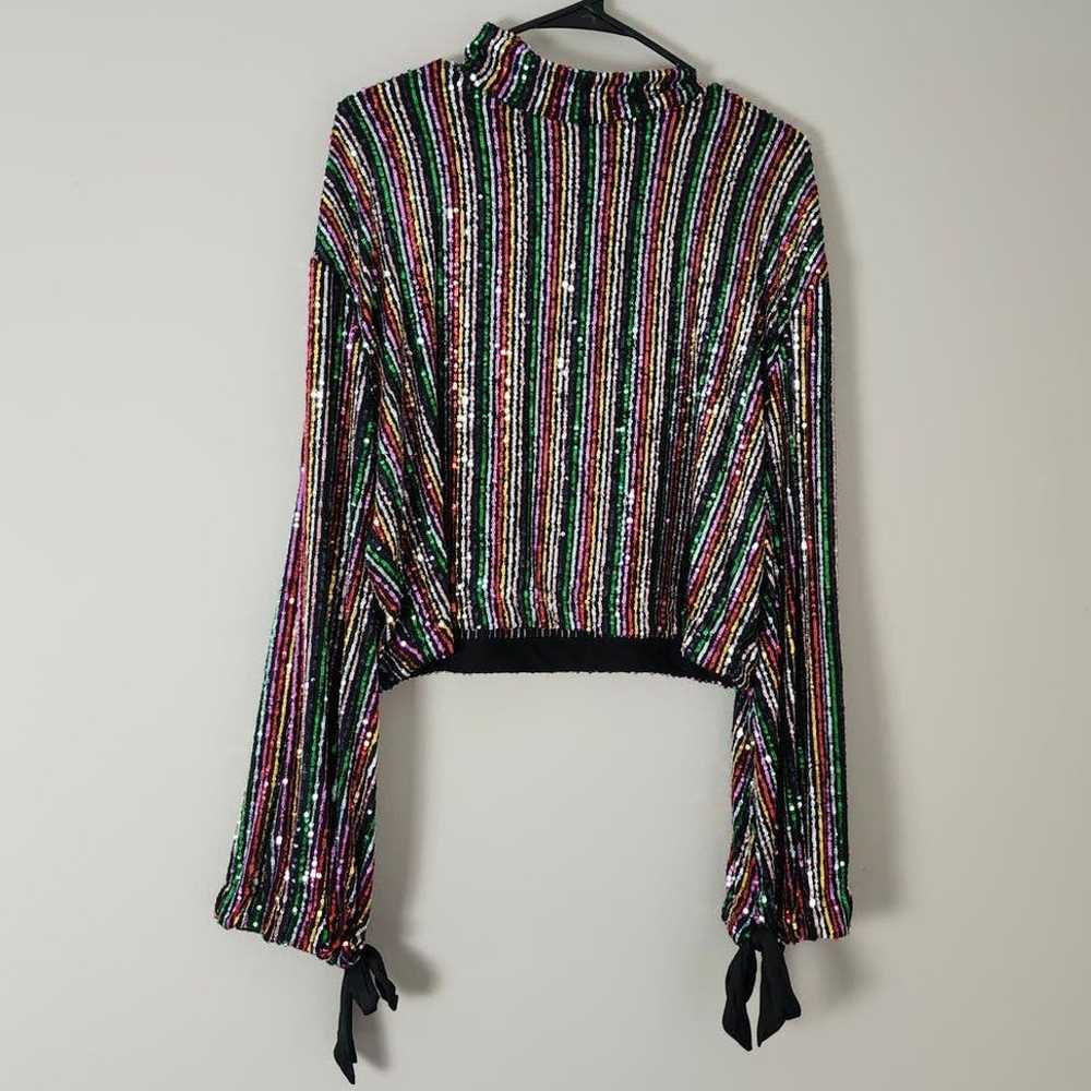 Free People Midnight City Blouse Crop Top Size M … - image 2