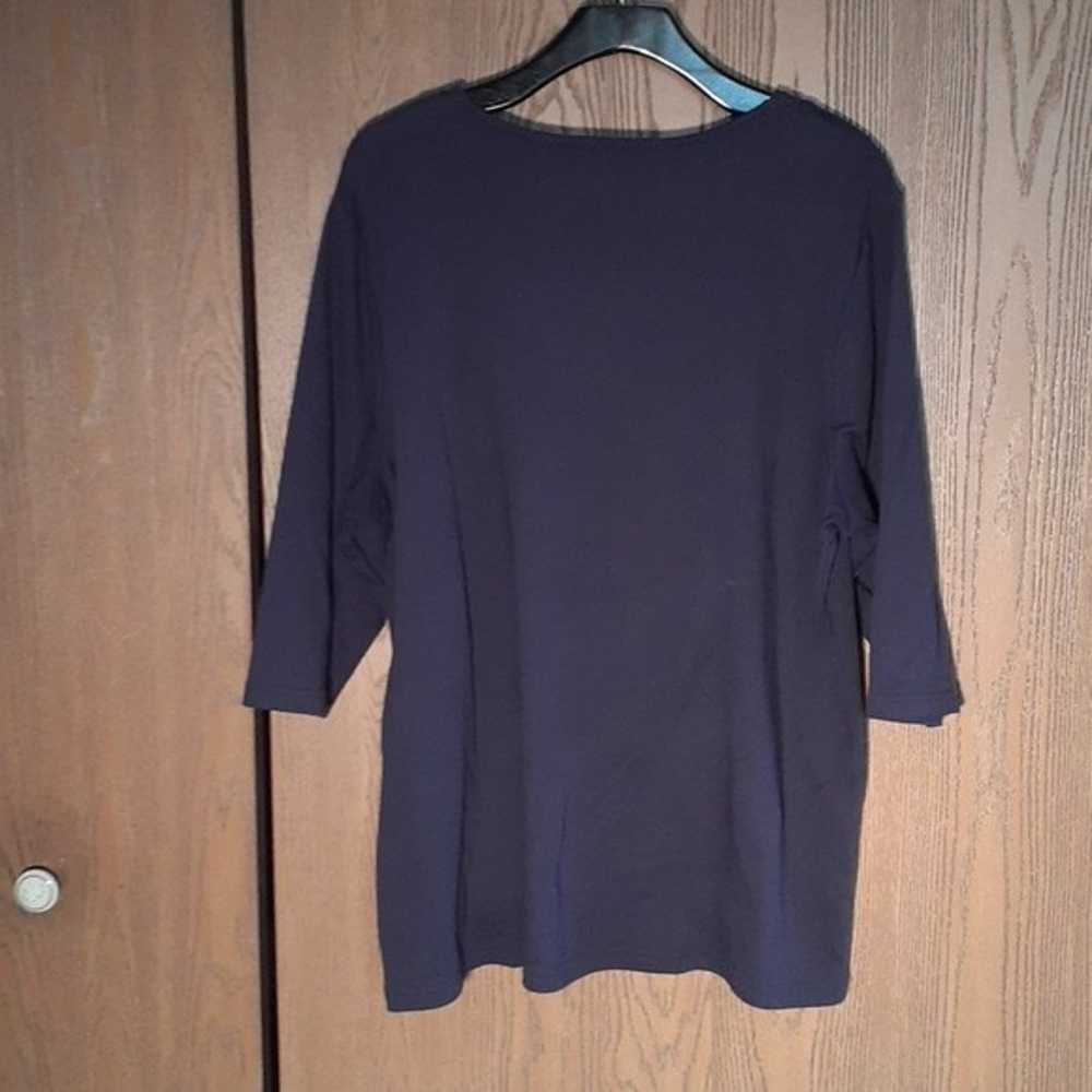 womens deep purple cotton blend top with gorgeous… - image 7