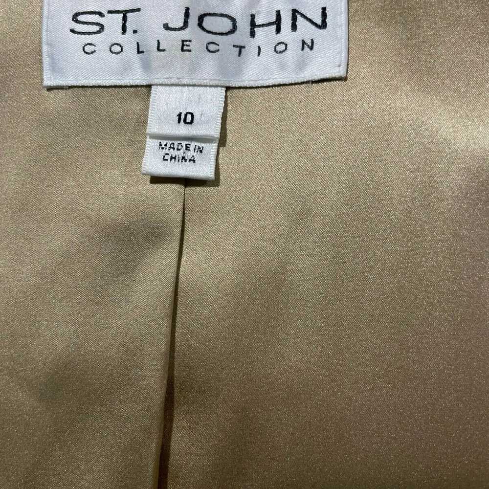 ST. JOHN COLLECTION Leather Lambskin Embroidered … - image 8