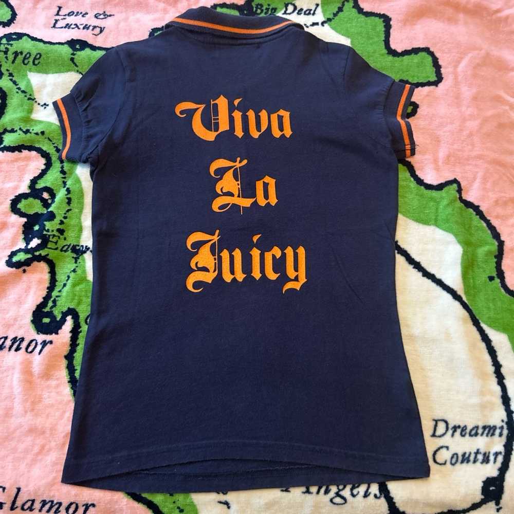RARE VINTAGE WHITE TAG 2001 JUICY COUTURE NAVY BA… - image 1