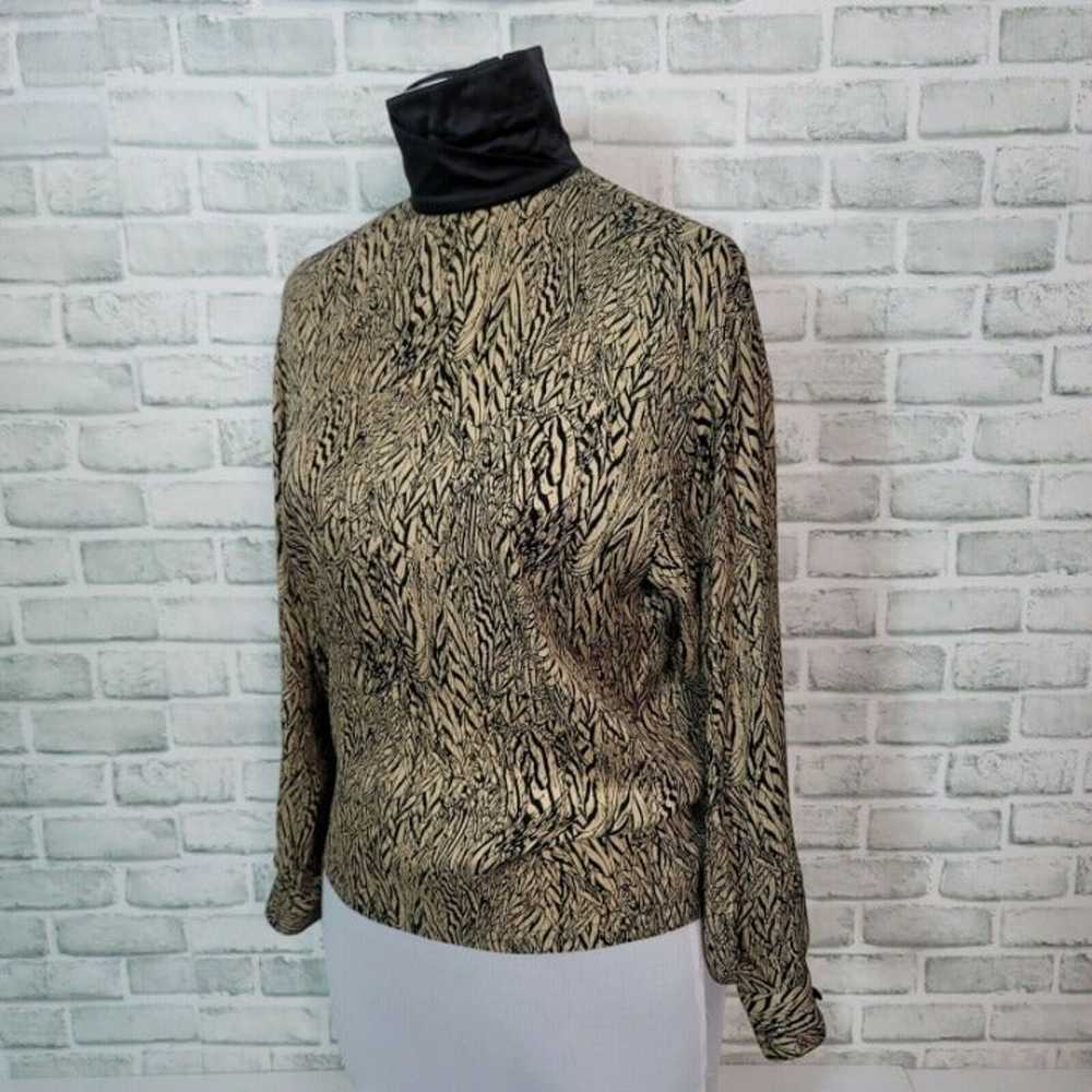 Vintage Genny by Gianni Versace Womens Gold Black… - image 3