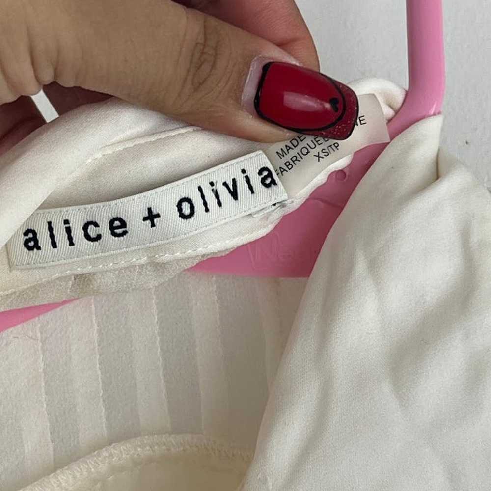 Alice + Olivia Noreen Pintuck Yoke Pearl Embellis… - image 7