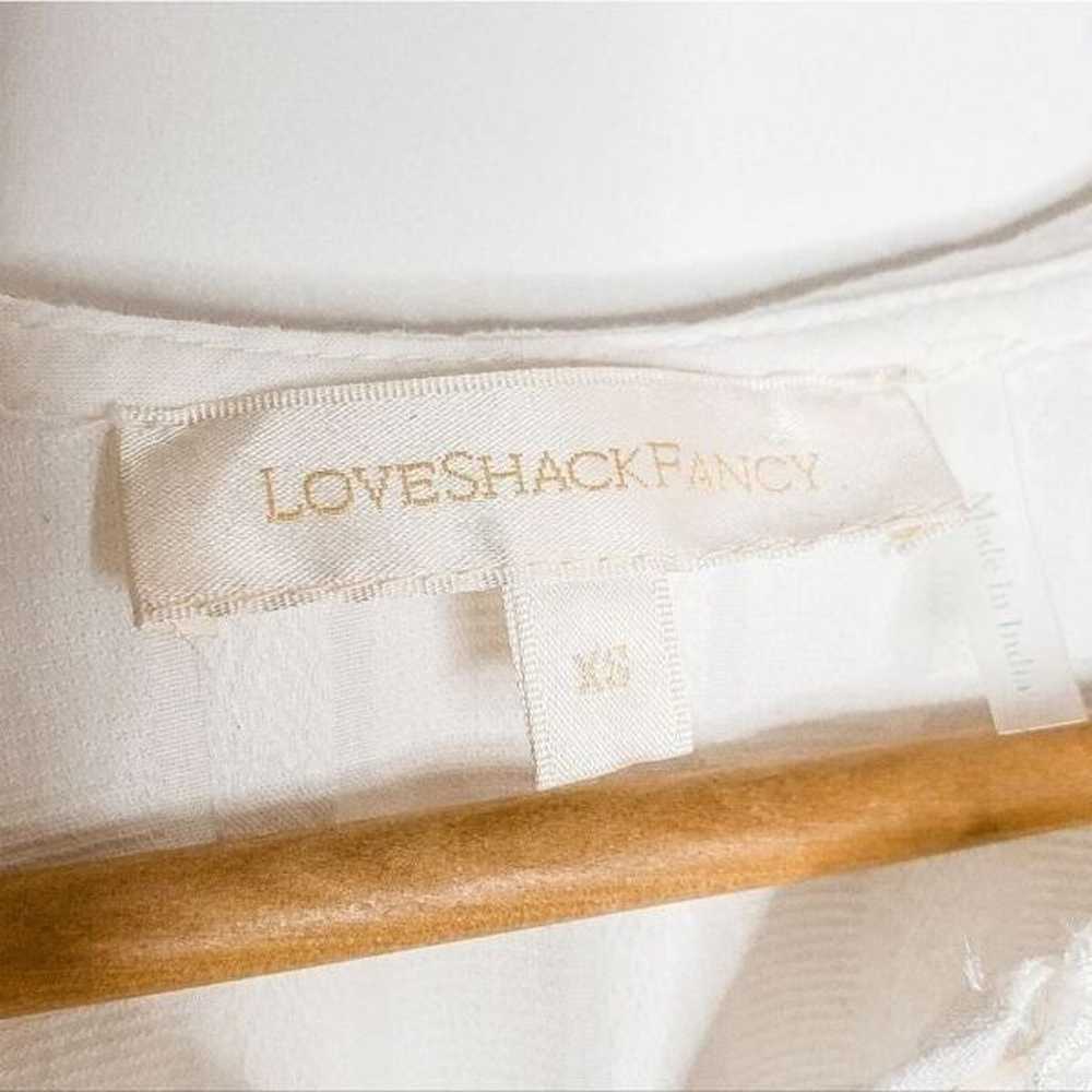 LoveShackFancy Ivory White Embroidered Lace Trim … - image 6