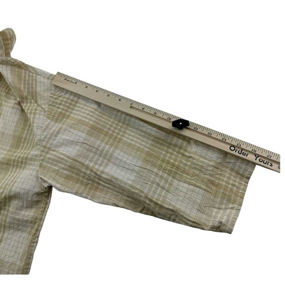 Veritecoeur Brown Check Boxy Long Sleeve Cotton T… - image 7