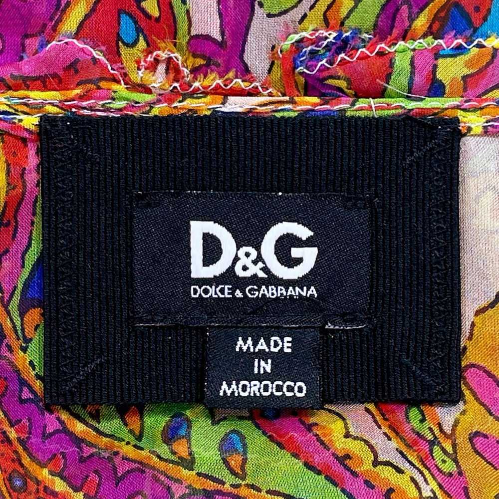 D&G Dolce & Gabbana VTG Y2K Silk Chiffon Paisley … - image 4