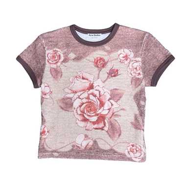 ACNE STUDIOS Floral Fleece Carpet Print Short Sle… - image 1
