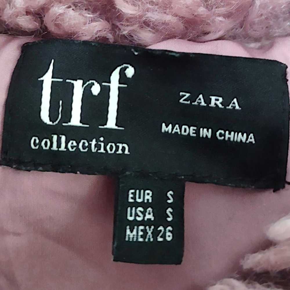 Zara pink mauve teddy bear furry faux fur full zi… - image 5