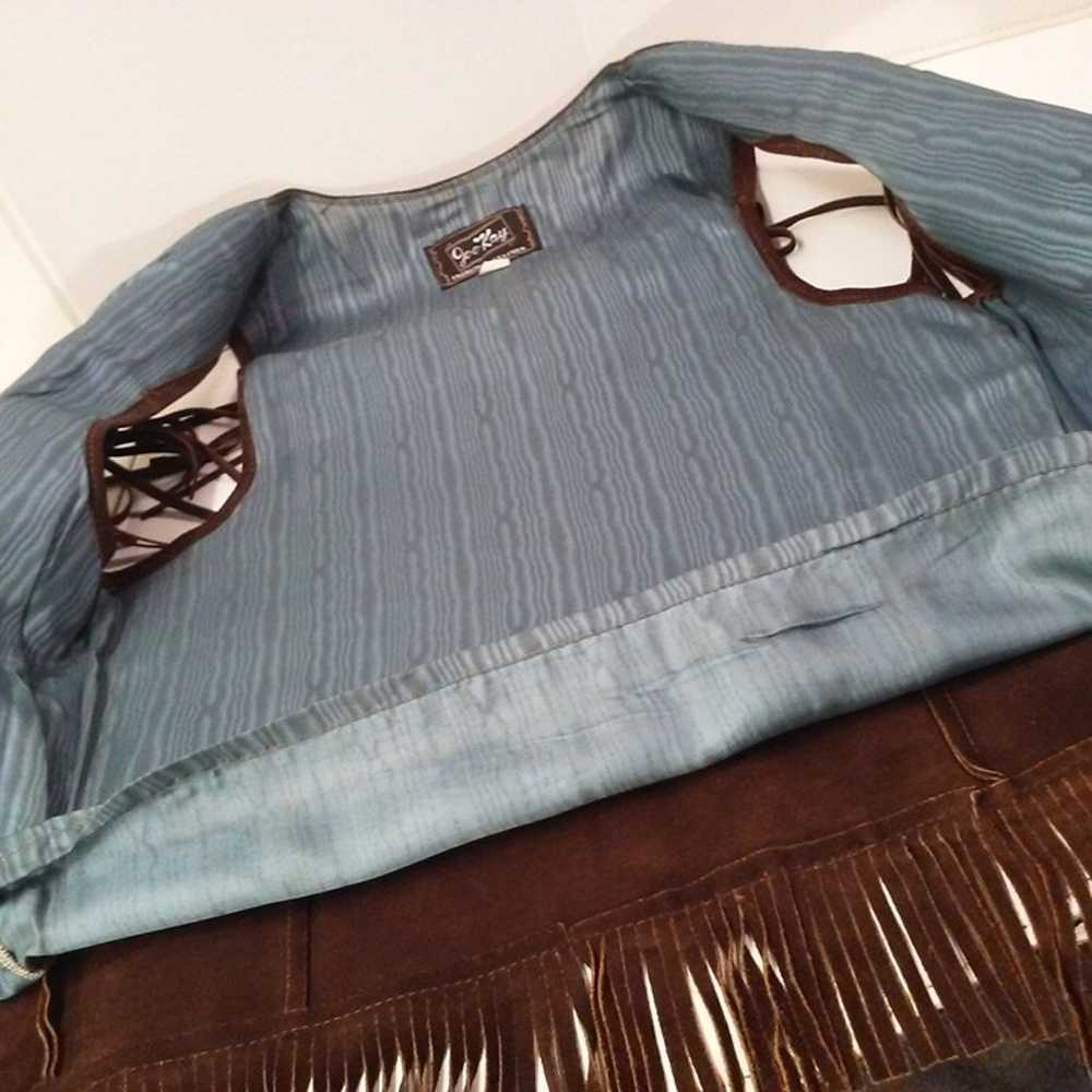Vintage 60s-70s Joo-Kay Fashion Leather Suede Ves… - image 6