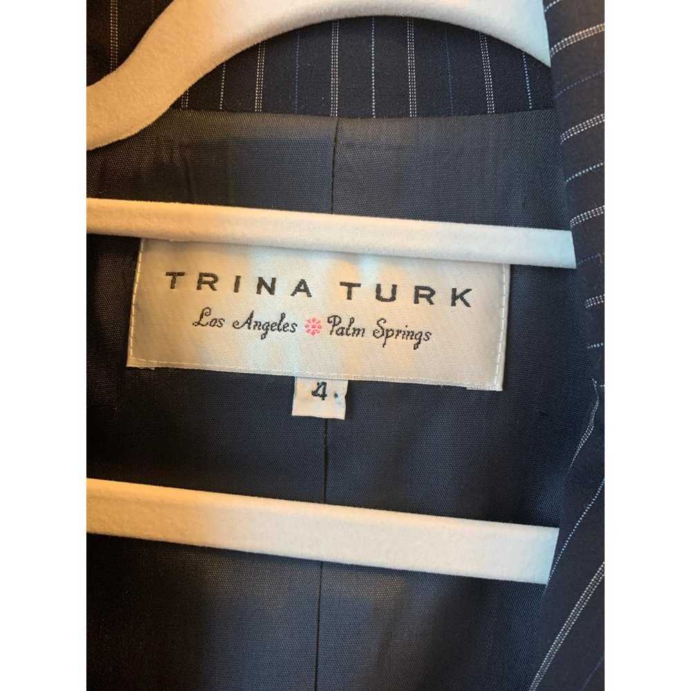 Trina Turk black pinstripe blazer - image 5