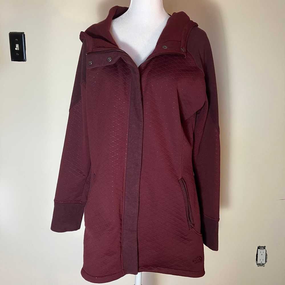 The North Face Ladies Long Fleece Burgundy Jacket… - image 2