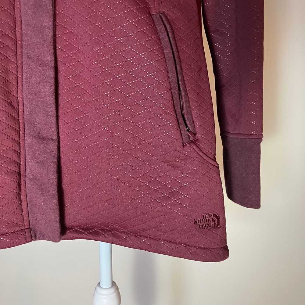 The North Face Ladies Long Fleece Burgundy Jacket… - image 4