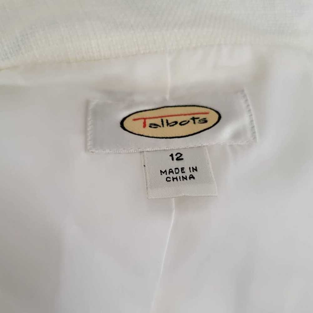 Talbots Summer Blazer White Beaded Embellished Pi… - image 11