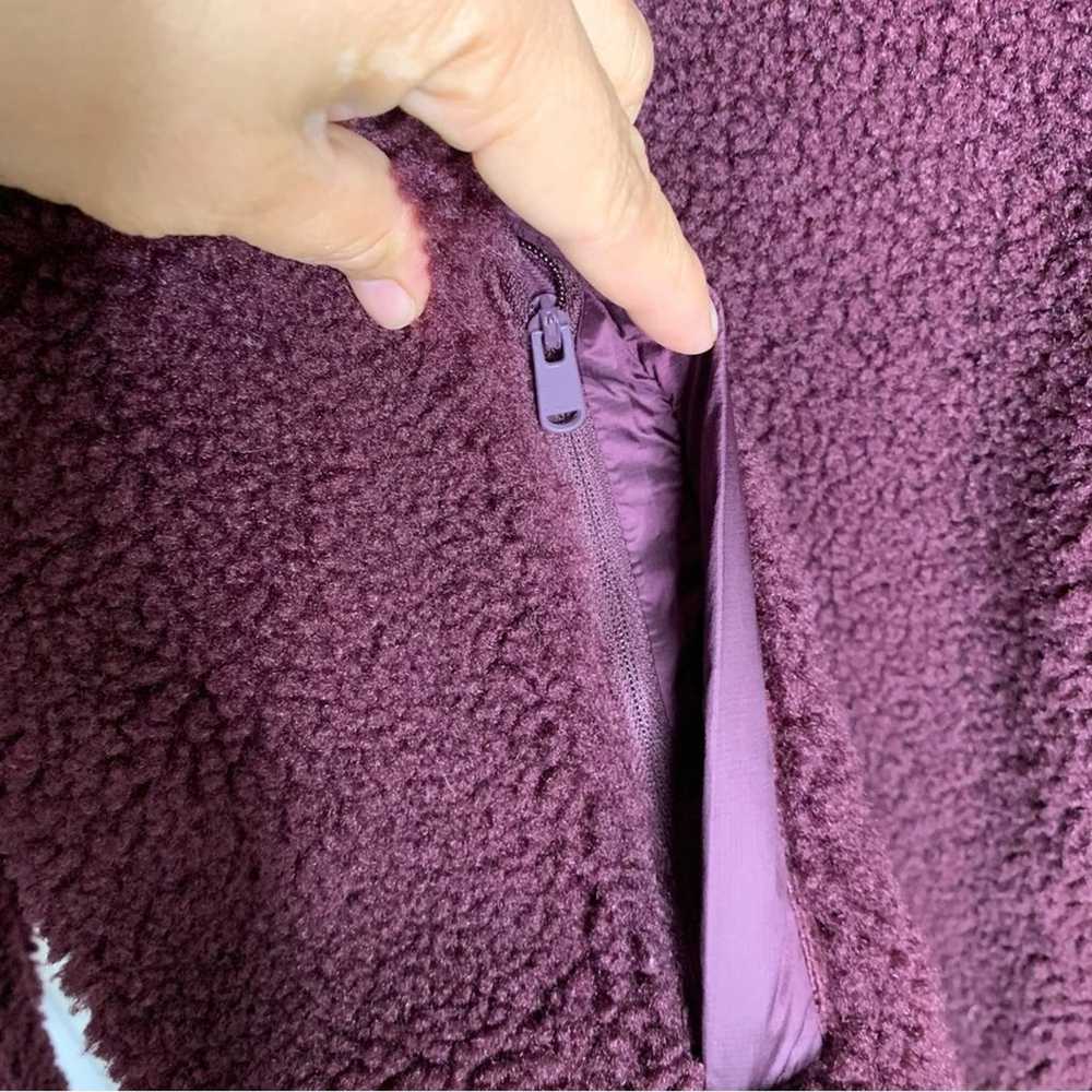 Athleta NEW  burgundy cozy sherpa snap pullover s… - image 6