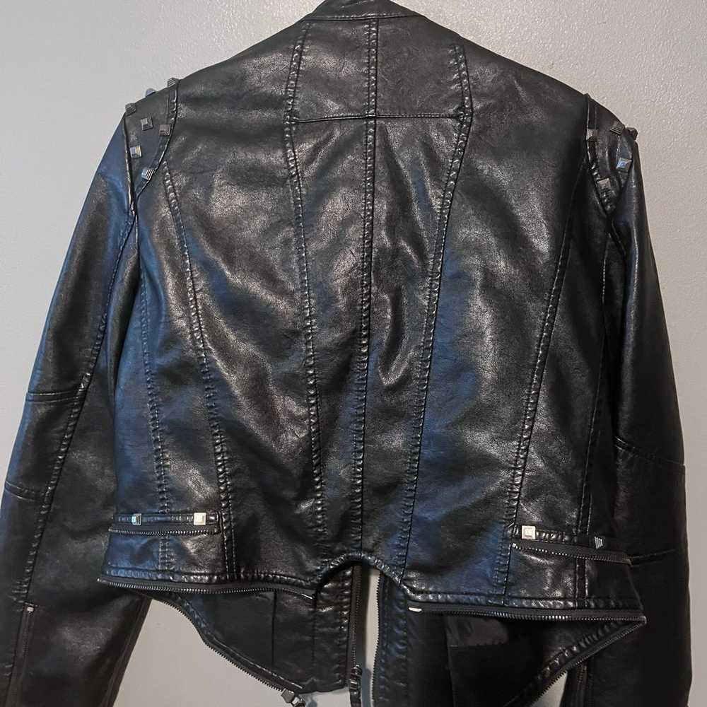 Leather Jacket (faux leather) studded motorcycle … - image 3