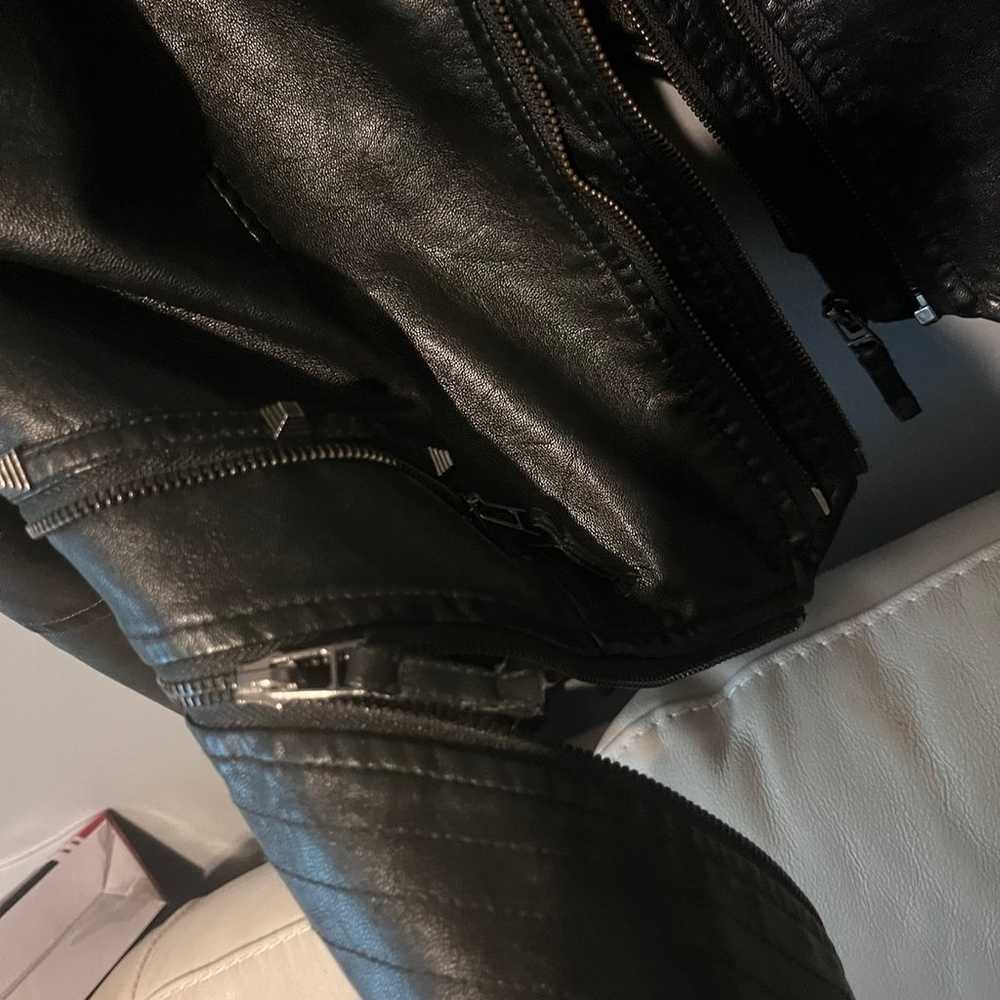 Leather Jacket (faux leather) studded motorcycle … - image 4