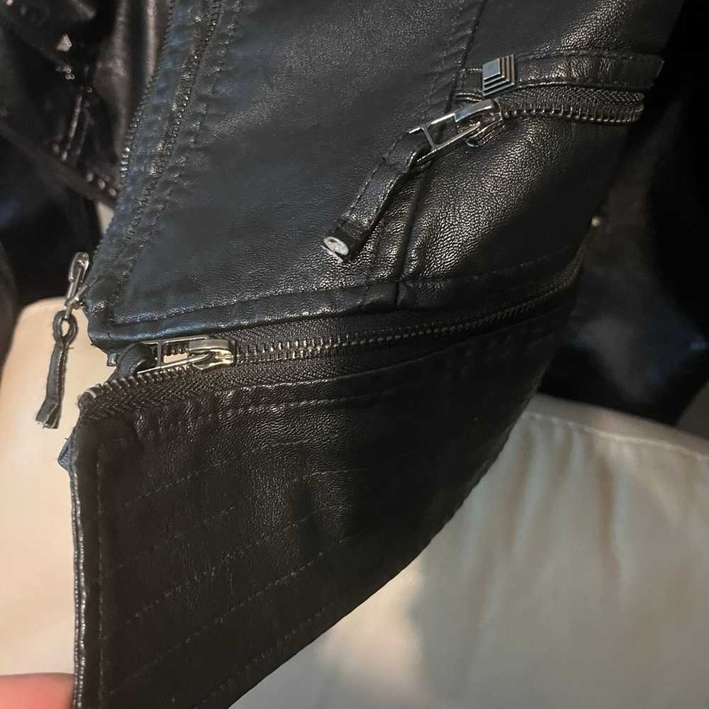 Leather Jacket (faux leather) studded motorcycle … - image 5