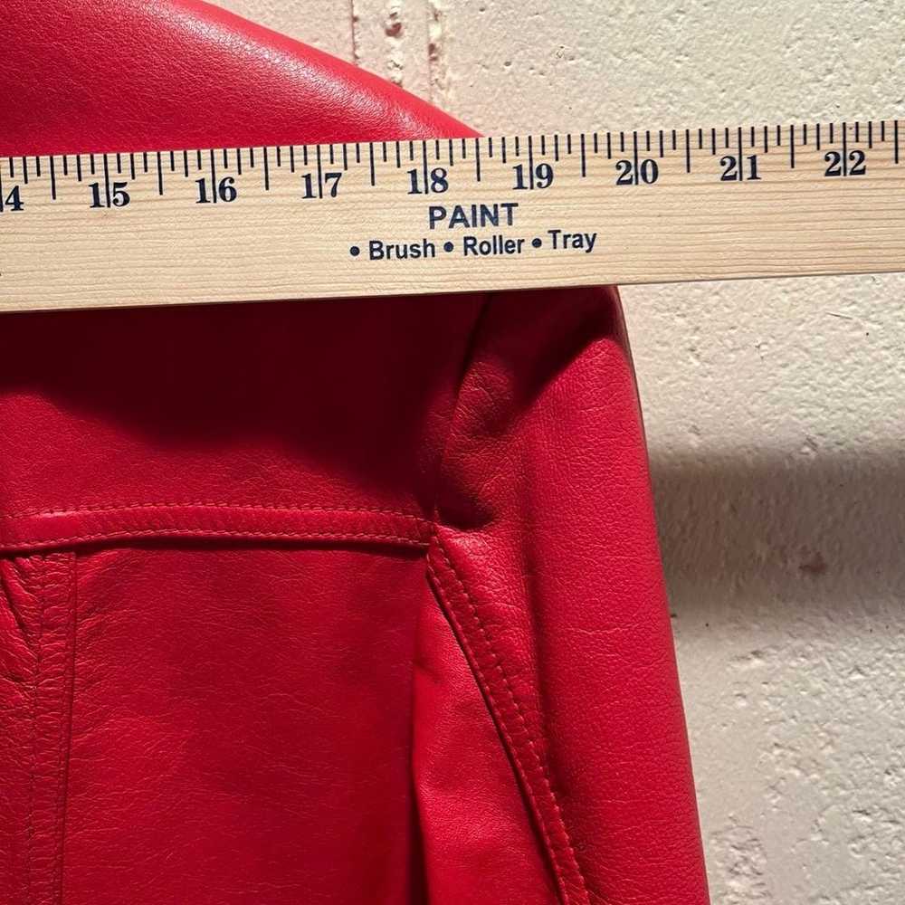 Red Genuine Leather Jacket - image 3