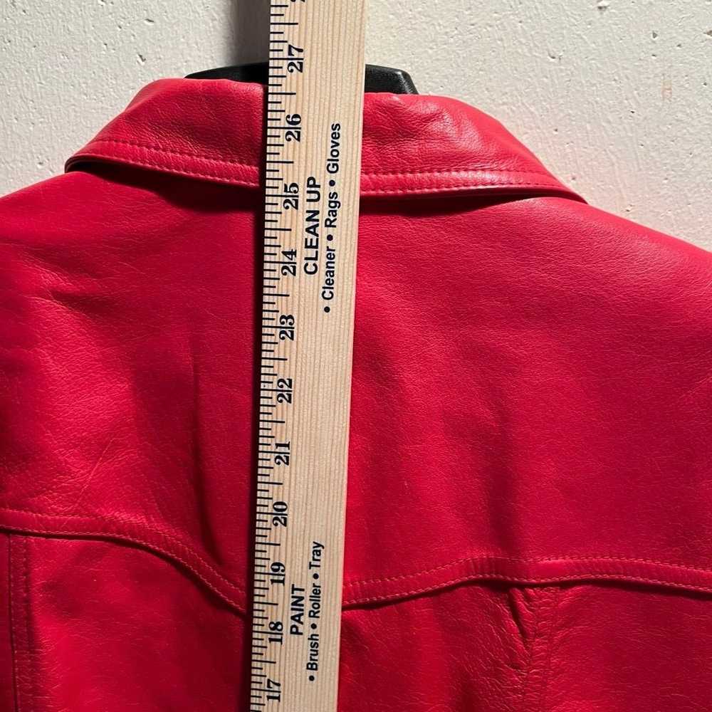 Red Genuine Leather Jacket - image 4