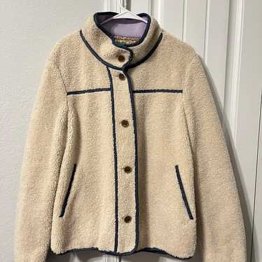 Anthropologie Piped Sherpa Jacket