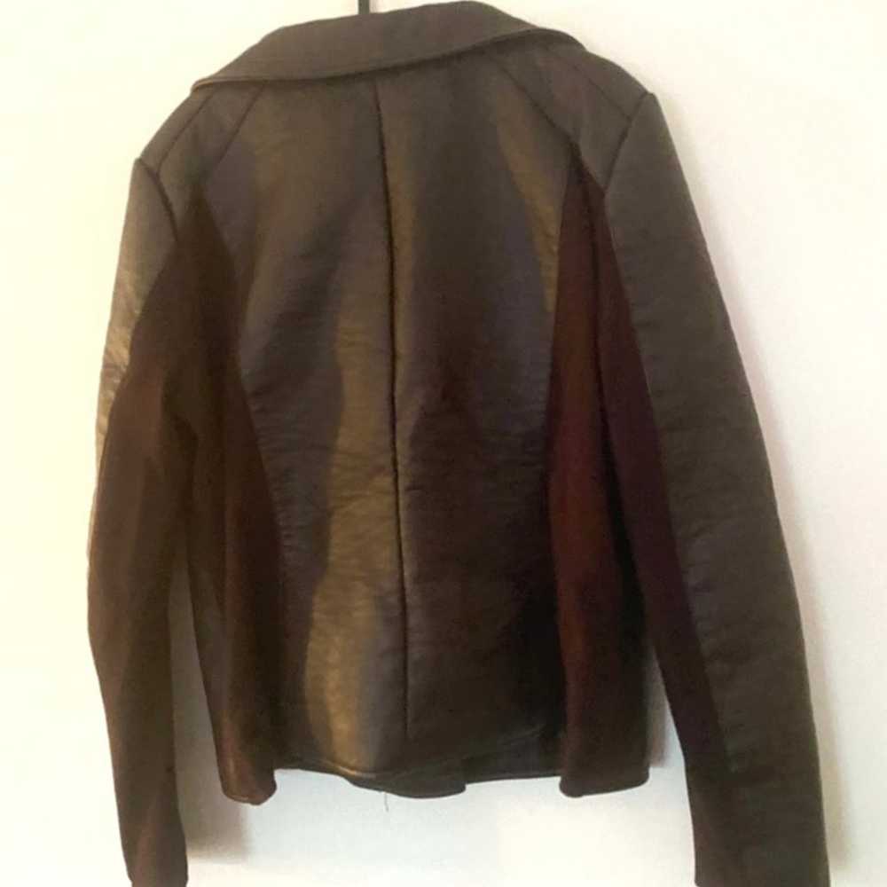 NWOT French Connection Faux Leather Motorcycle Ja… - image 5