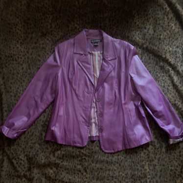 Genuine purple leather jacket