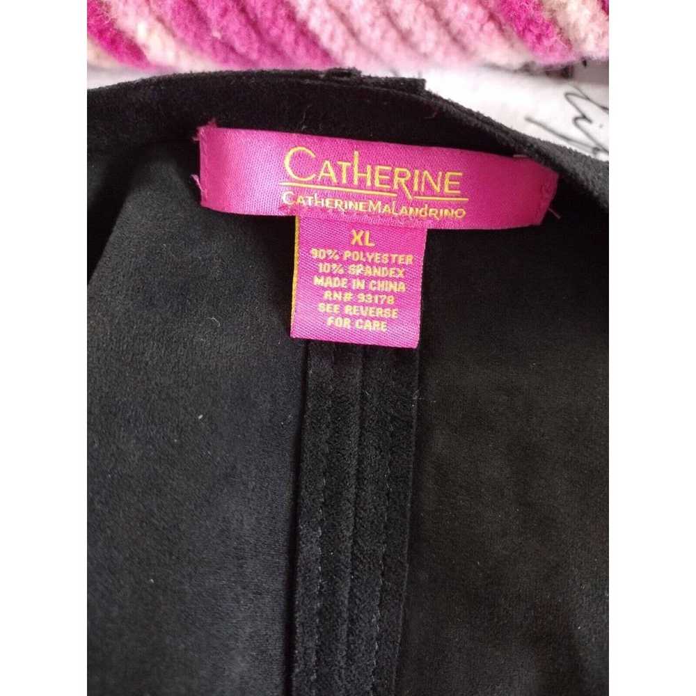 Catherines XL Vest Women Black Suede Like Front w… - image 7