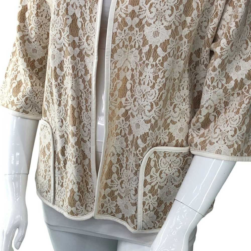Chicos Womens Size 3 US XL Jacket Lace Tan Busine… - image 4