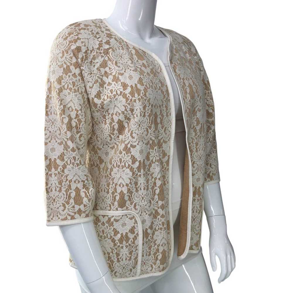 Chicos Womens Size 3 US XL Jacket Lace Tan Busine… - image 6