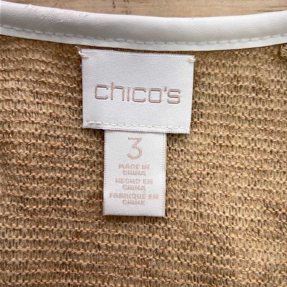 Chicos Womens Size 3 US XL Jacket Lace Tan Busine… - image 8