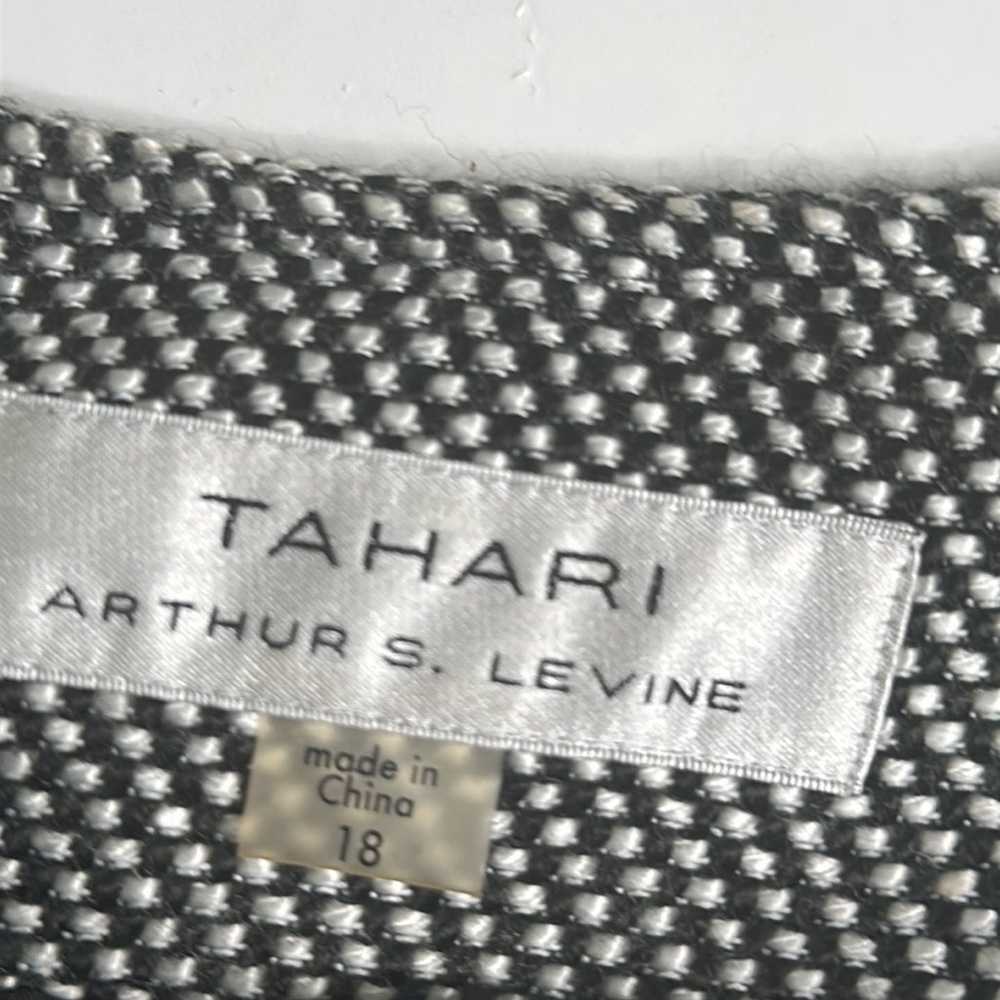 tahari ASL black and white texture topper jacket … - image 6