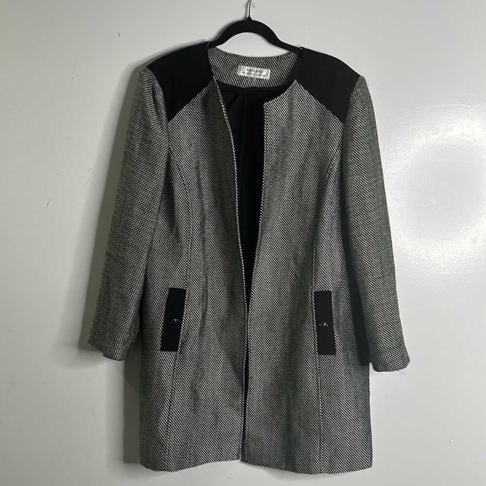 tahari ASL black and white texture topper jacket … - image 9