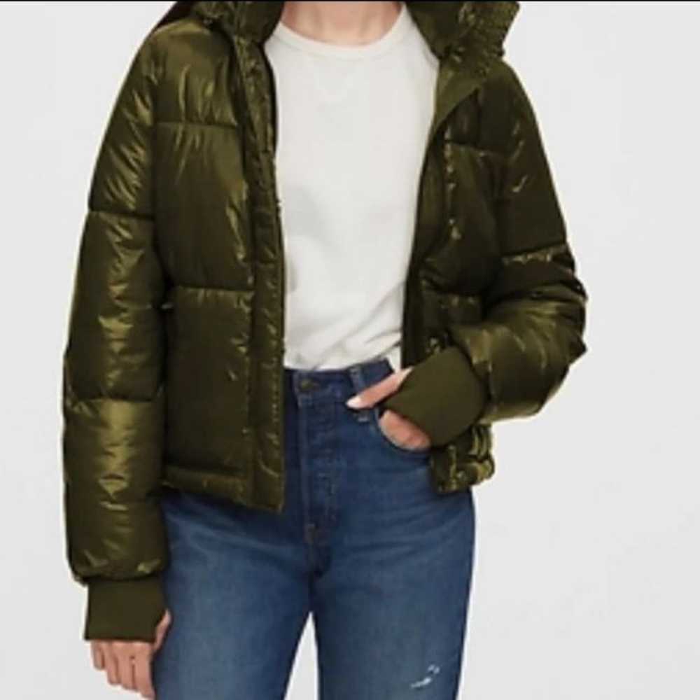 GAP Upcycled Cropped Midweight Puffer Jacket - image 2