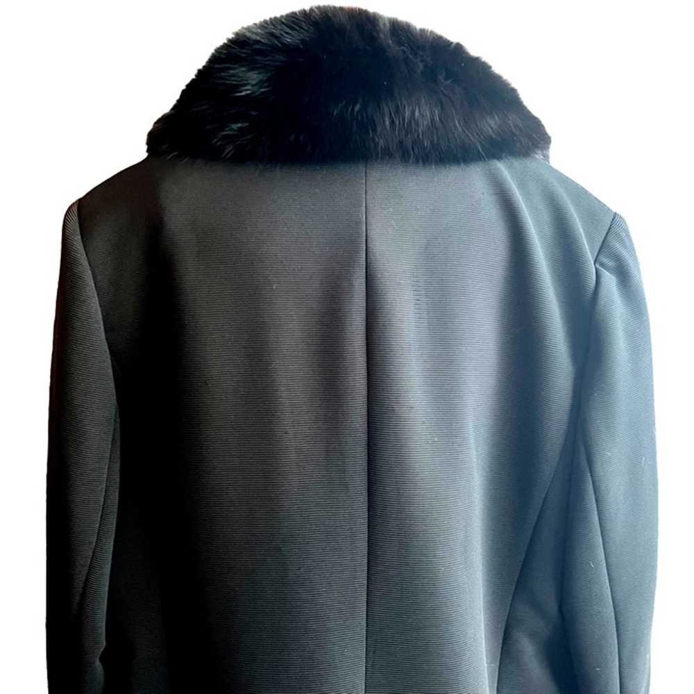 Renlyn Faux Fur Collar Full Length Black Coat 20W - image 5