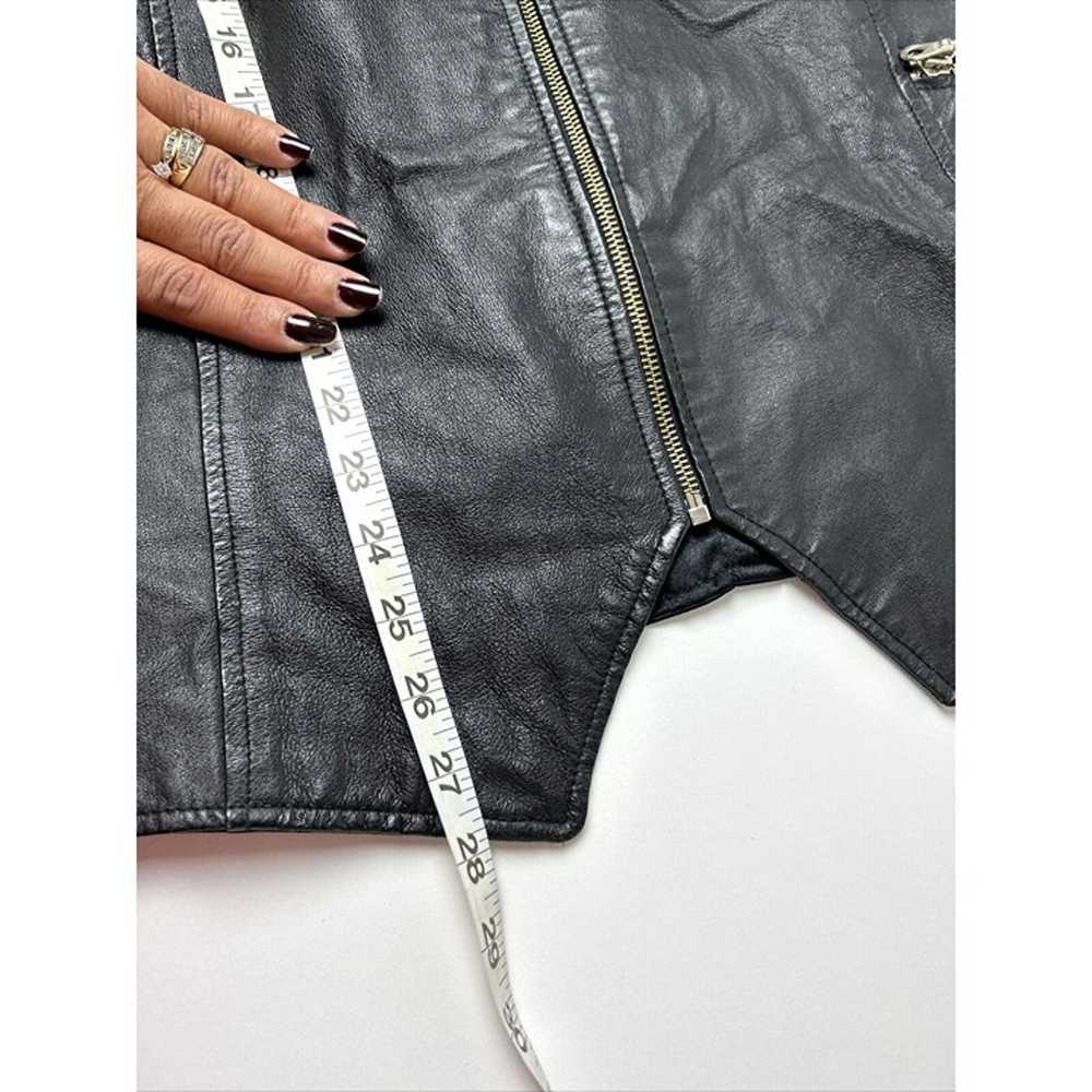 Lane Bryant VENEZIA Genuine Leather Black Zip Up … - image 10