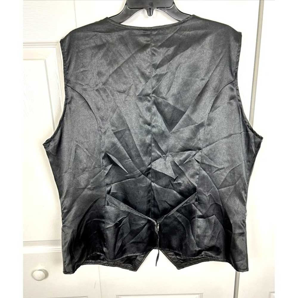 Lane Bryant VENEZIA Genuine Leather Black Zip Up … - image 6