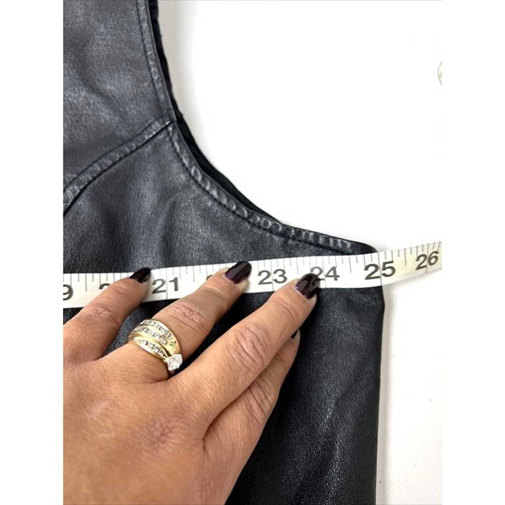 Lane Bryant VENEZIA Genuine Leather Black Zip Up … - image 9