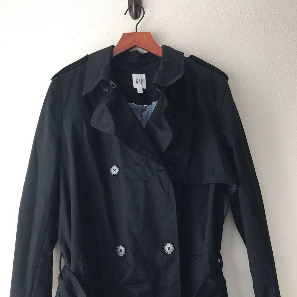 Gap Black Trench Coat XXL - image 3