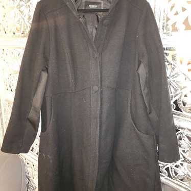 Torrid 3 Herringbone Wool Hooded lined coat