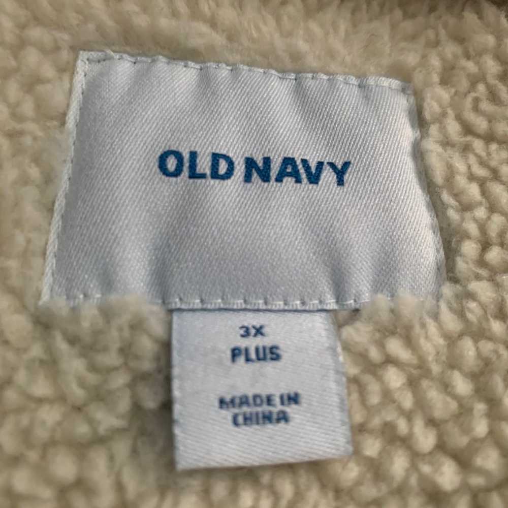 Vintage Old Navy Sherpa Lined Denim Jean Jacket H… - image 6