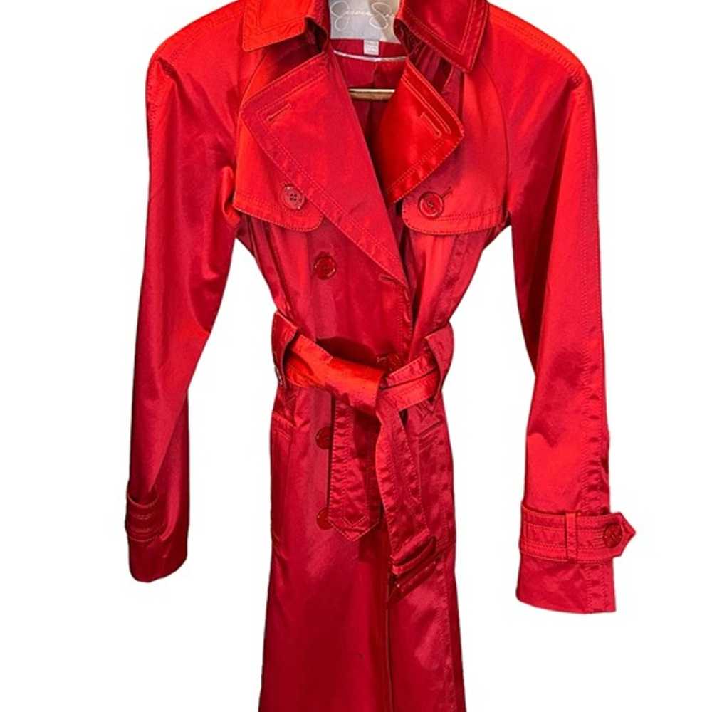 Jessica Simpson Women's (XS) Red Sateen Trench Co… - image 1