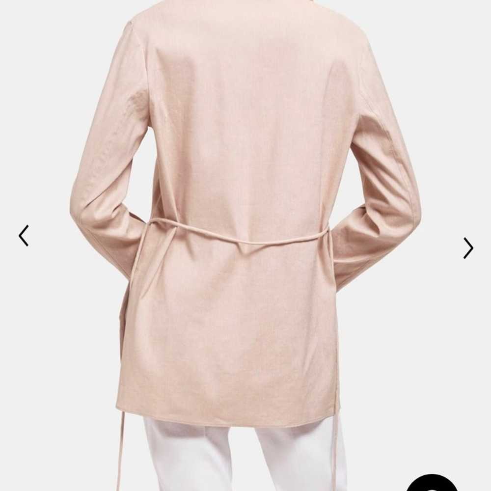 Theory Belted Shirt Jacket in Linen Blend Melange… - image 3