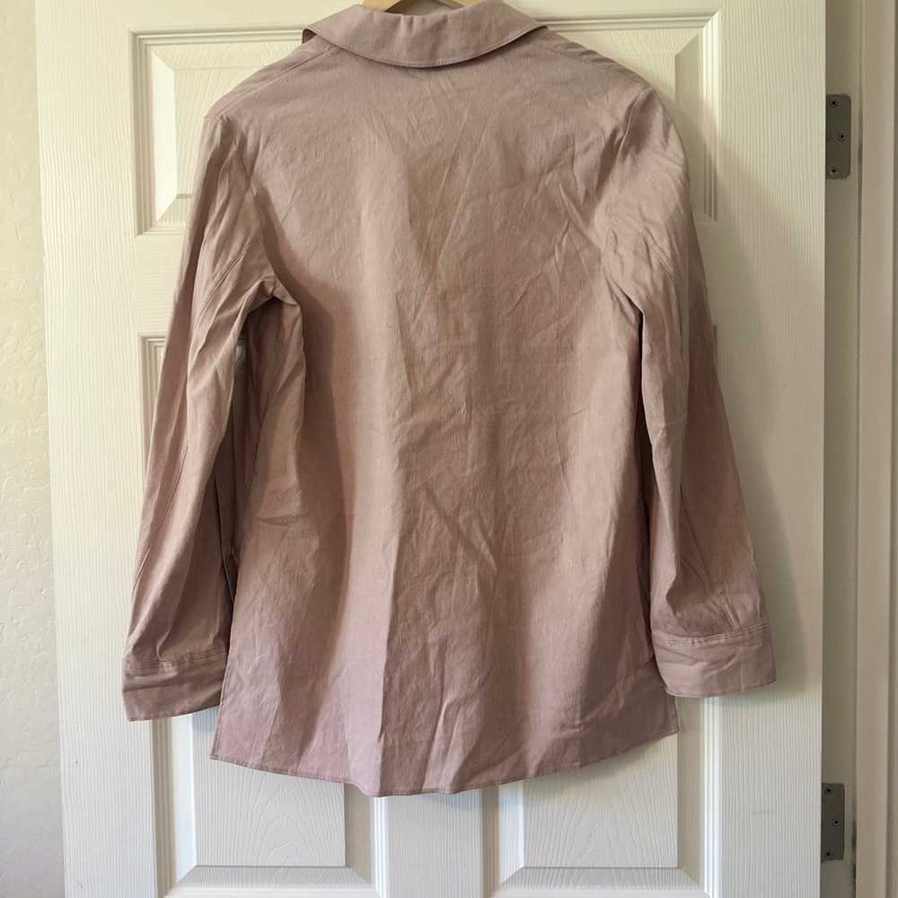 Theory Belted Shirt Jacket in Linen Blend Melange… - image 5