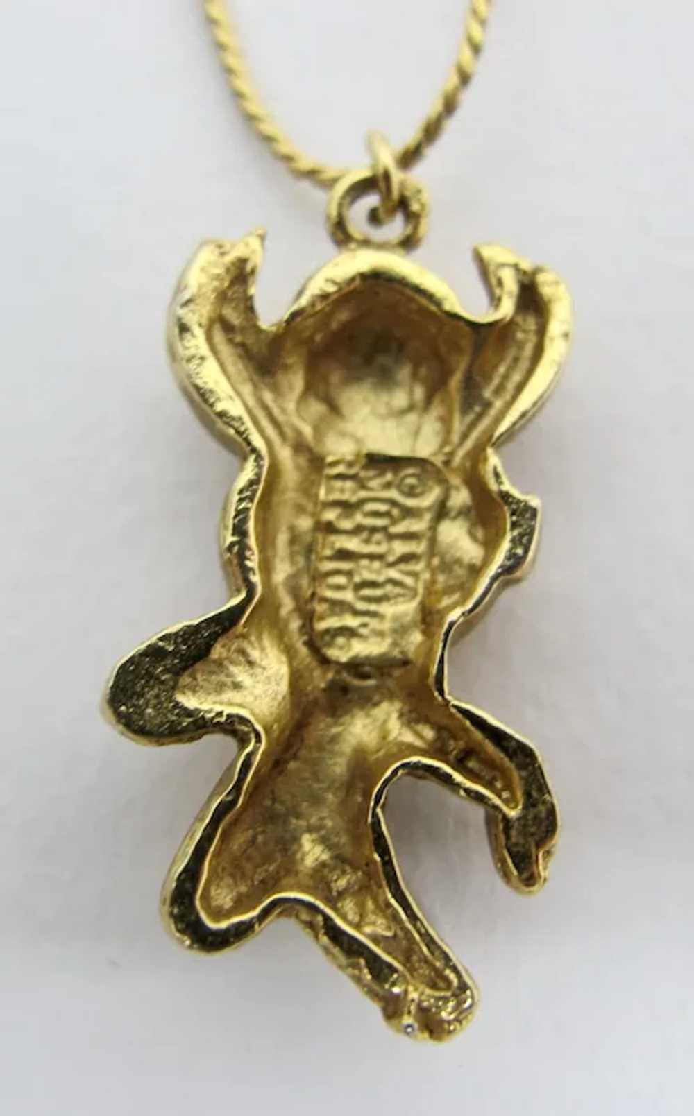 Alva Museum Gold-Plated Spider & Wasp Bugs Pendan… - image 5