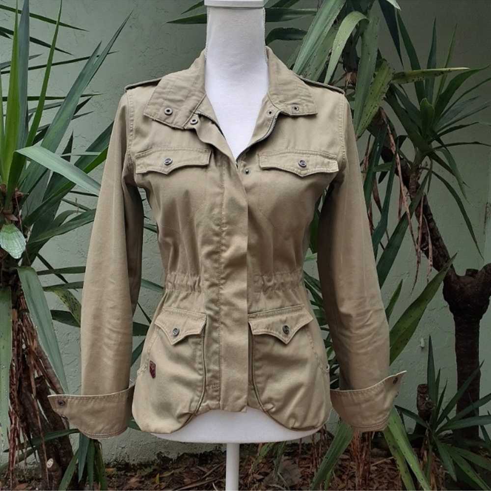 Army Olive Green Miltary Utility Jacket - image 2