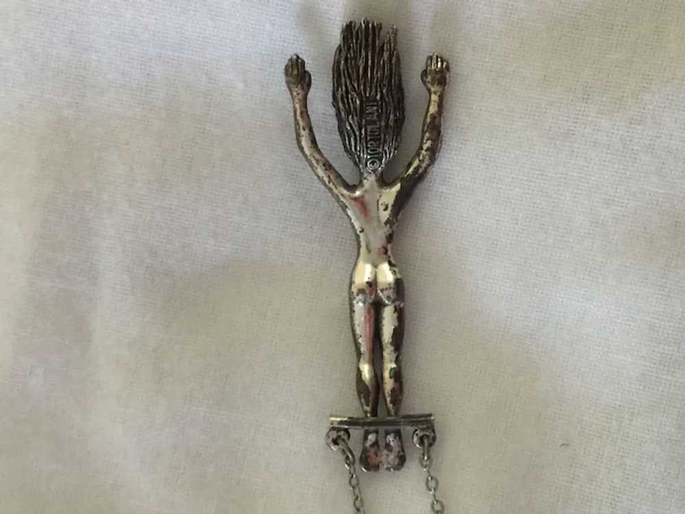 Vintage Tortalini Figural Pendant Necklace - image 4