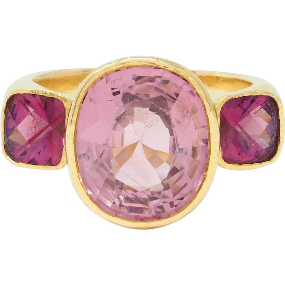 Elizabeth Locke Spinel Rhodolite Garnet 19 Karat … - image 1