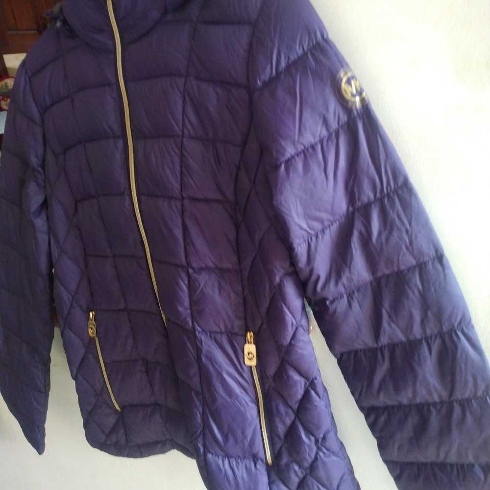 Michael Kors Purple Puffer Jacket Size XSmall Lik… - image 2