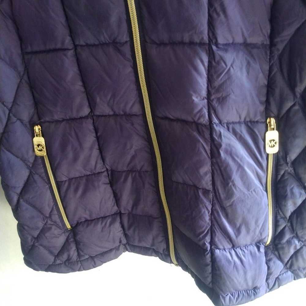 Michael Kors Purple Puffer Jacket Size XSmall Lik… - image 4