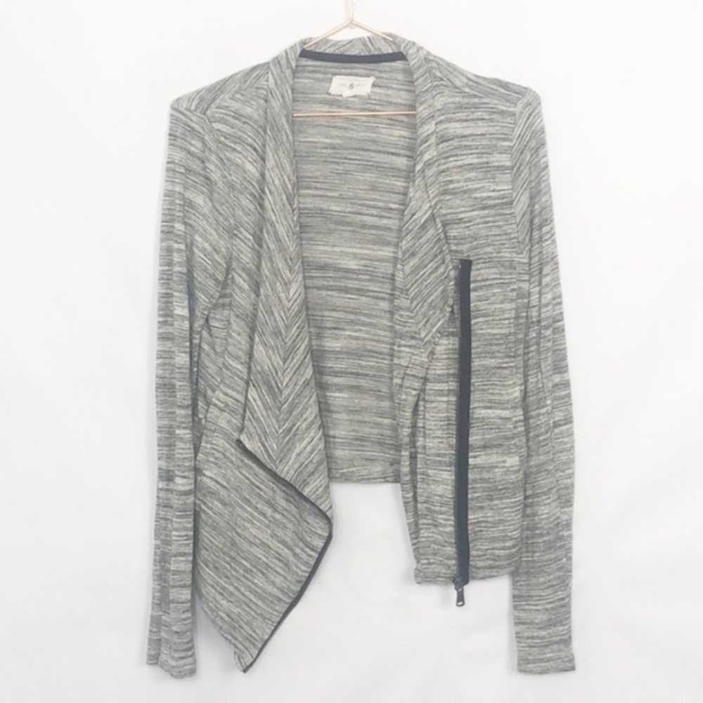 Lou & Grey Motto Zip Front Jacket Gray Like New C… - image 1